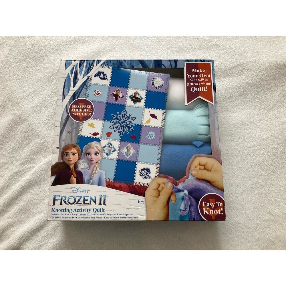 Disney Frozen Knotting Activity Fleece Quilt from Innovative Designs Ages 6+ NEW